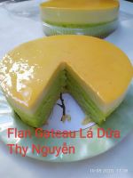 flan gateaux lá dứa 20 cm